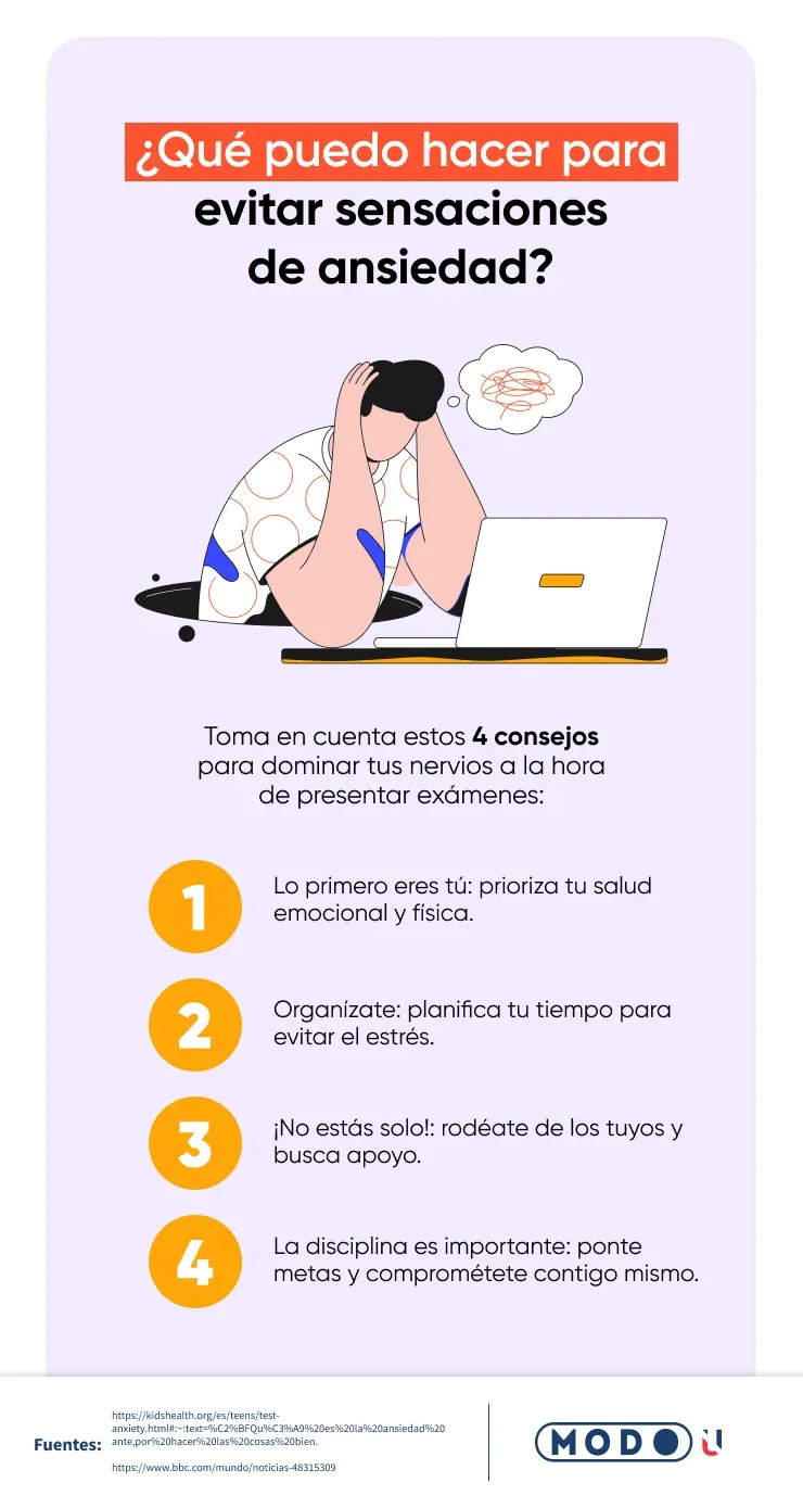evitar los nervios y la ansiedad para los exámenes finales